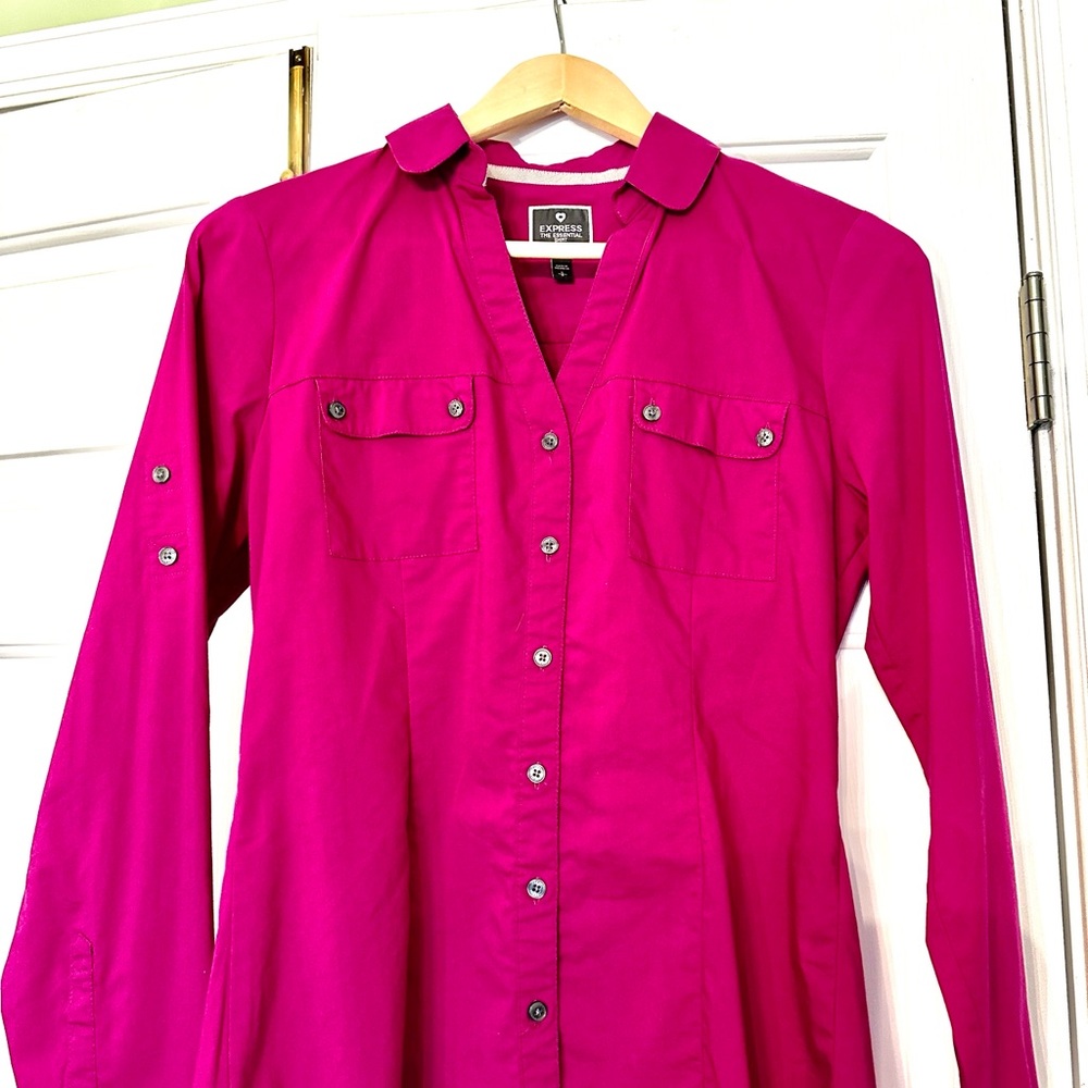 Express Fuchsia Essential Shirt